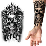 TATOUAGE CRÂNE, 14X30 CMS