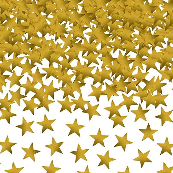 GOLD STAR CONFETTI 10MM (30G)