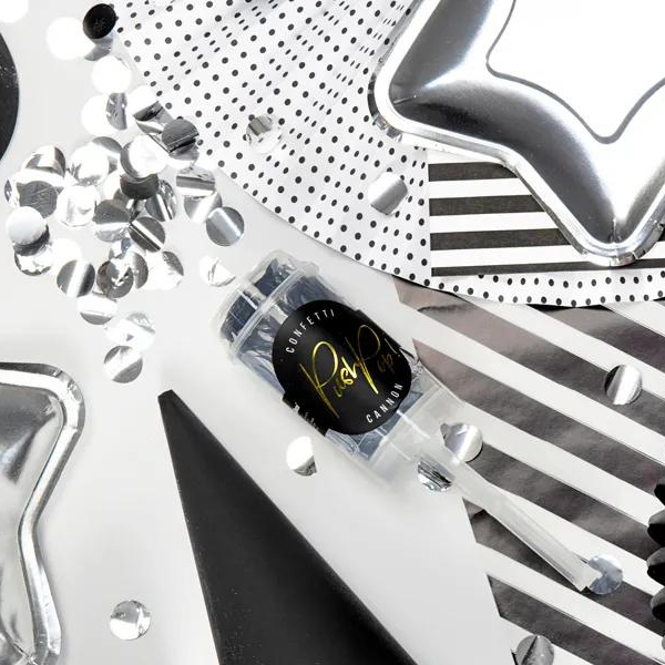 MINI SILVER CONFETTI CANNON 