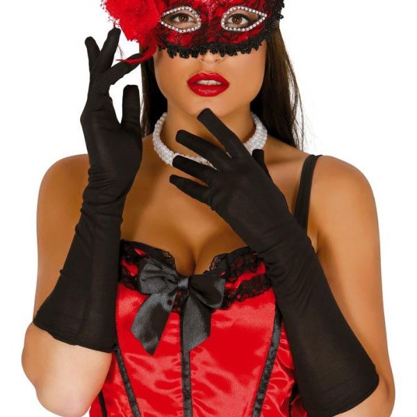 PAIRE DE GANTS NOIRS 40 CM