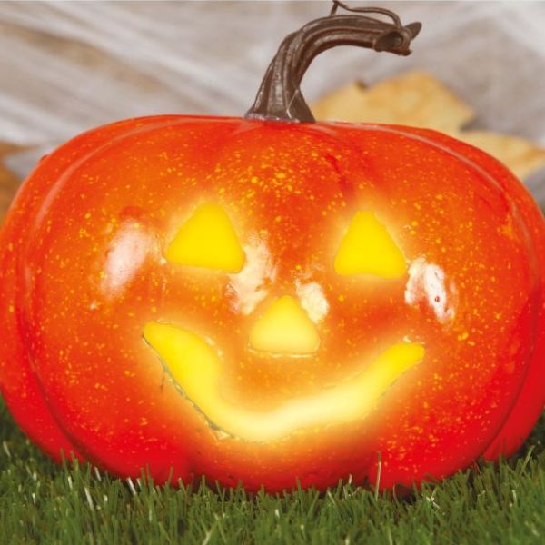 CITROUILLE 11 CMS. AVEC LUMIÈRE