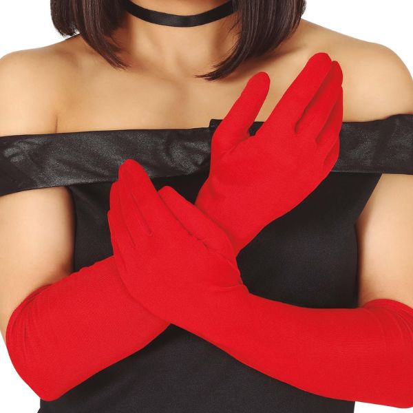 PAIRE DE GANTS ROUGES 45 CM