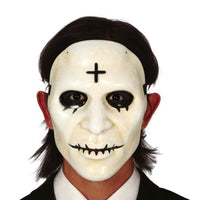 MASQUE BLANCHE AVEC CROIX HOMME PVC