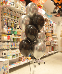 BAGS OF BLACK COLOR LATEX BALLOONS 28/30CM 
