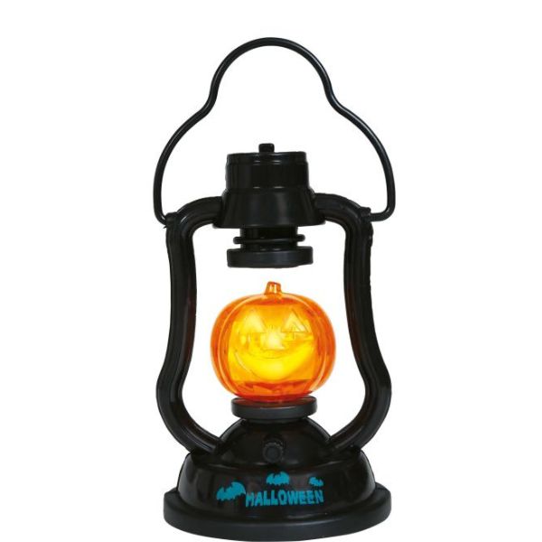 LANTERNE CITROUILLE LUMINEUSE ET SONORE 15 CMS