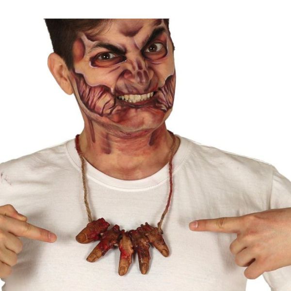 COLLIER 5 DOIGTS ENSANGLANTÉS