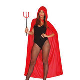 CAPE VELOUR ROUGE AVEC CAPUCHE 130 CMS