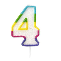 6CM NUMBER 4 BIRTHDAY CANDLE
