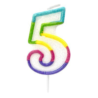 6CM NUMBER 5 BIRTHDAY CANDLE