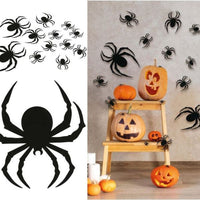 12 SILHOUETTES NOIRES ARAIGNÉES 6 À 19 CM