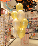 BOUQUET OF 10 LATEX BALLOONS 30CM | GOLD + SILVER