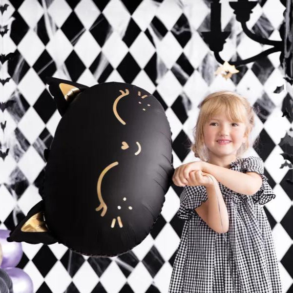 BLACK CAT BALLOON 48X36CM