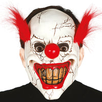 CLOWN MASK WITH LATEX HAIR