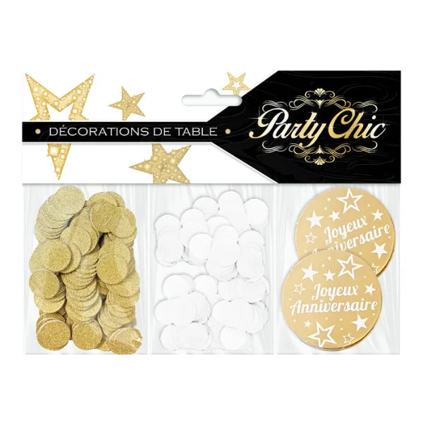 CHIC GOLD PARTY TABLE DECORATION TRIO 