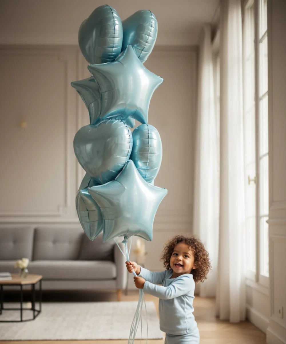 BOUQUET DE 8 BALLONS ALUMINIUM 45CM