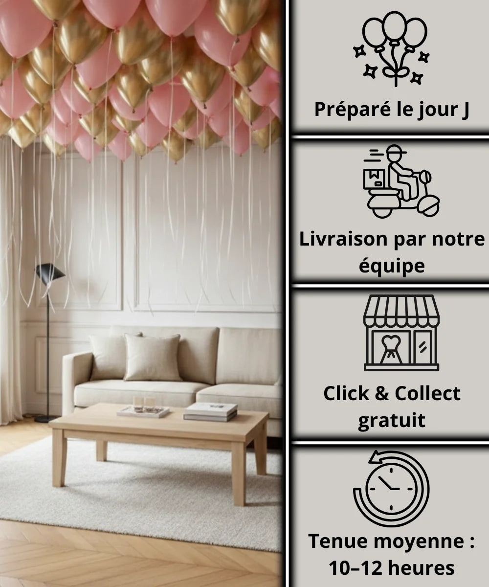 SET OF 25 30CM LATEX BALLOONS INFLATED WITH HELIUM