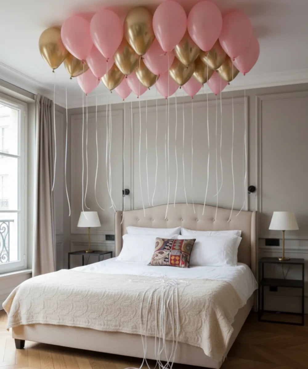 SET OF 25 30CM LATEX BALLOONS INFLATED WITH HELIUM