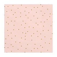 SERVIETTES 3 PLIS DOTS ROSE PAR X20 DE 33CM