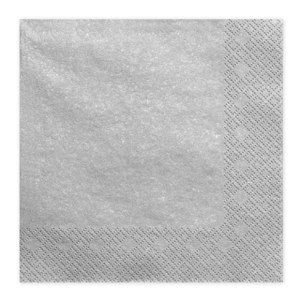 3-PLY SILVER TOWELS PER X20 OF 33CM