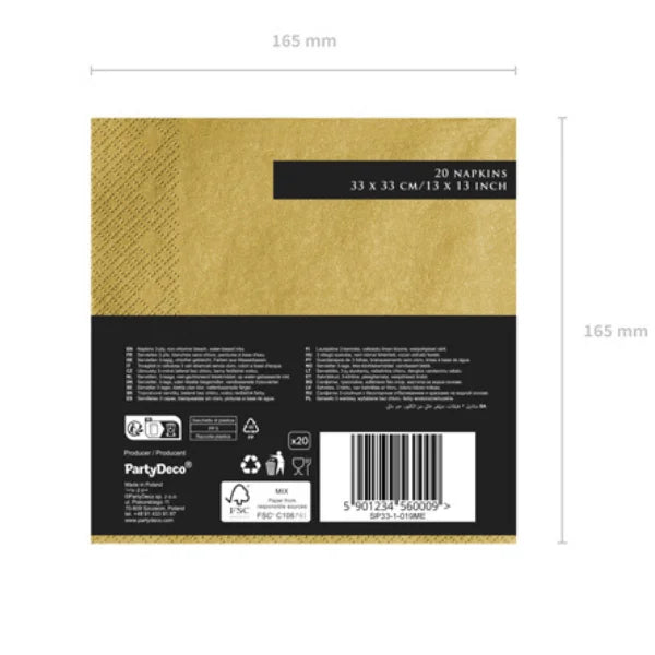 3-PLY GOLDEN TOWELS PER X20 OF 33CM
