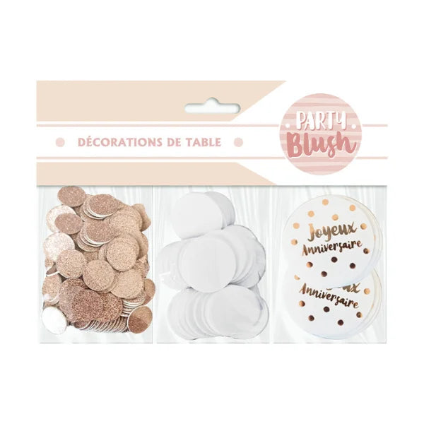 PARTY BLUSH TABLE DECORATION TRIO 