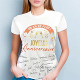 T-SHIRT A DEDICACER FEMME ANNIVERSAIRE L