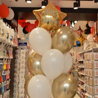 HAPPY BIRTHDAY STAR BALLOON 40CM GOLD 