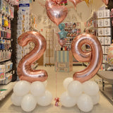 NUMBER 2 ROSE GOLD BALLOON 86CM 