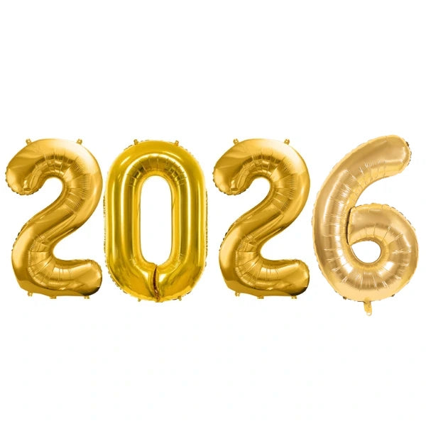 Ballons chiffres 86 cm aluminium - 2026