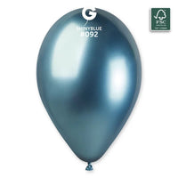Ballon latex 33cm couleur bleu brillant