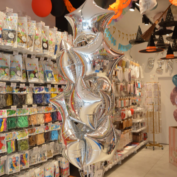 BALLON ETOILE 48CM ARGENT