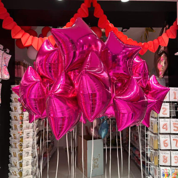 BALLON ETOILE 48CM FUSCHIA