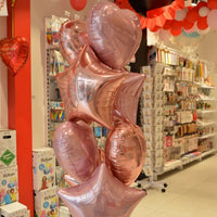 STAR BALLOON 48CM PINK GOLD