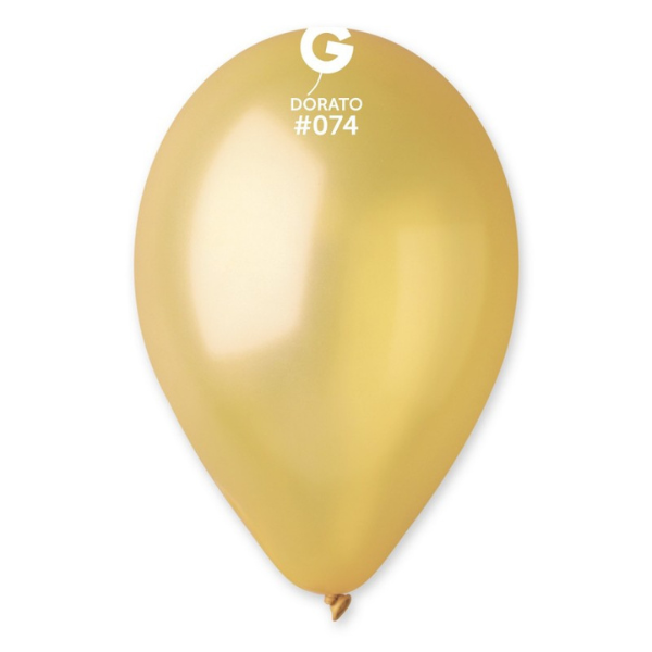 SACHETS DE BALLONS LATEX COULEUR DORE 28/30CM