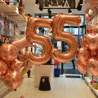 BALLON CHIFFRE 5 ROSE GOLD 86CM