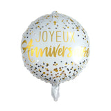 HAPPY BIRTHDAY METALLIC BALLOON 45CM GOLD