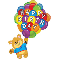 HAPPY BIRTHDAY BEAR BALLOON 86CM