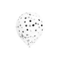 BAG OF 6 GOLDEN CONFETTI BALLOONS 45CM