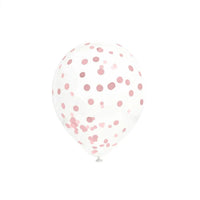 BAG OF 6 GOLDEN CONFETTI BALLOONS 45CM