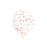BAG OF 6 GOLDEN CONFETTI BALLOONS 45CM