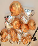 SET DE 20 BALLONS ALUMINIUM 45CM GONFLÉ À L'HÉLIUM