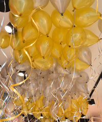 SET DE 100 BALLONS LATEX 30CM GONFLÉ À L'HÉLIUM