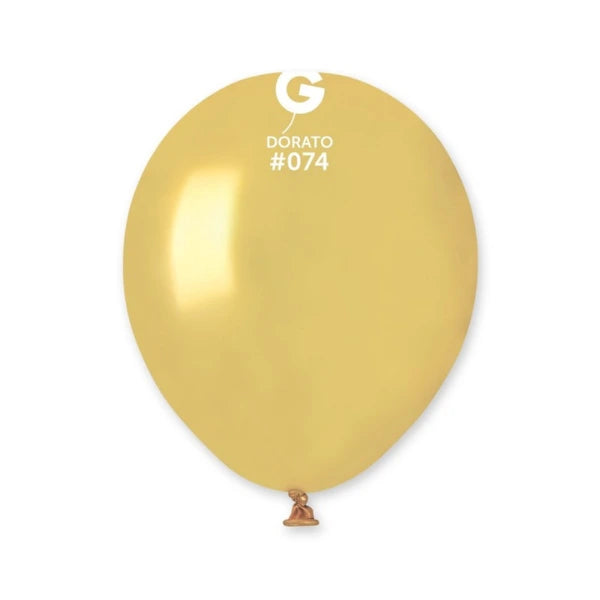 lot de ballons dorés 13 cm en latex biodégradable pour décoration de fête