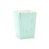 SET DE 6 BOITES A POP CORN BLEU 7x7x12.5cm