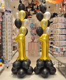 Bouquet de ballons chiffre gonflés à l’air pour décoration festive