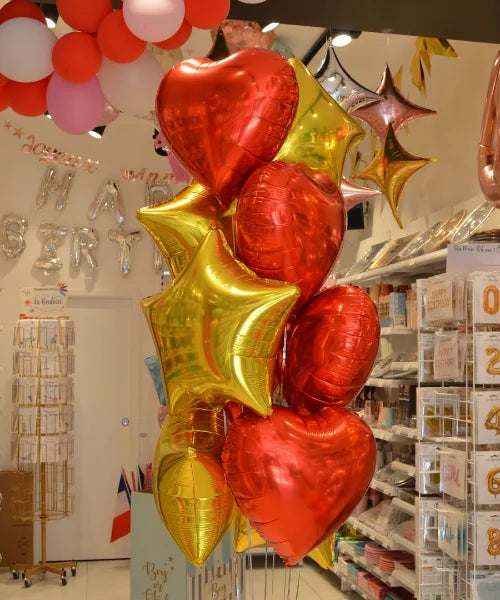 Ballon à l'hélium doré coeur vide 45cm - Partywinkel