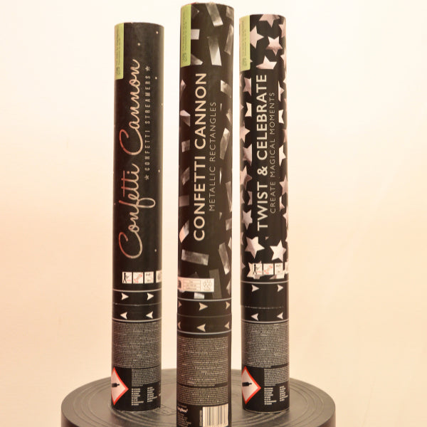 Pack Trio Argenté – Canons à Confettis