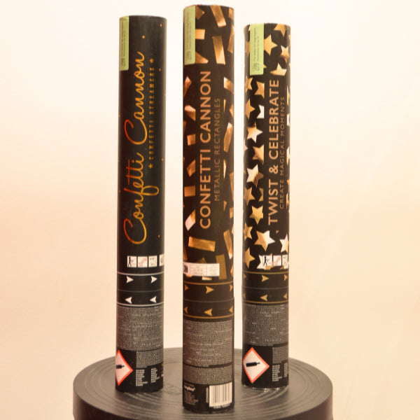 Pack Trio Doré - Canons à confettis