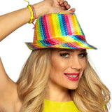 CHAPEAU POPSTAR SEQUINS RAINBOW