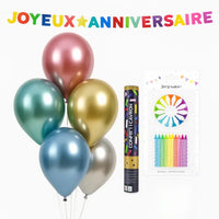 Pack Color Party - Anniversaire Multicolore avec Ballons & Déco